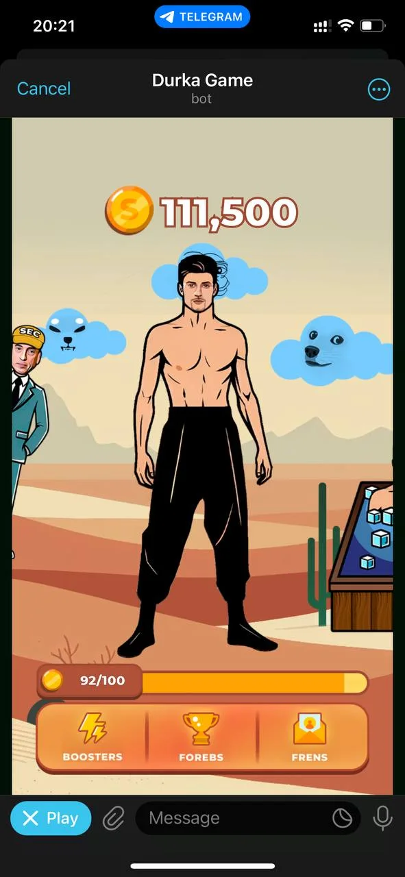 Durka Game в окне Telegram Mini App